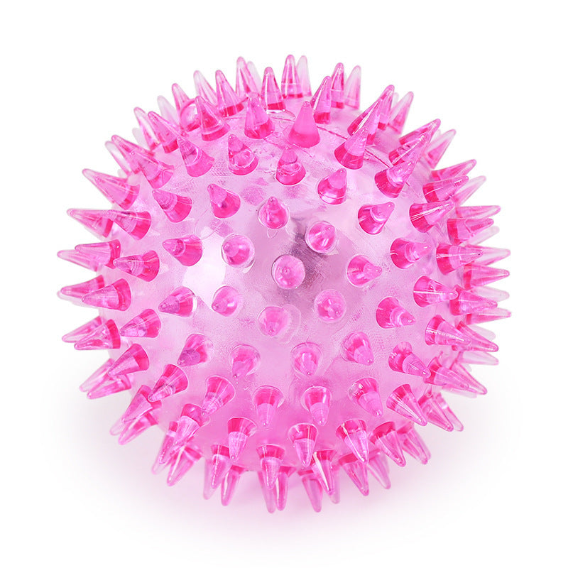 Pet sound flashing thorn ball