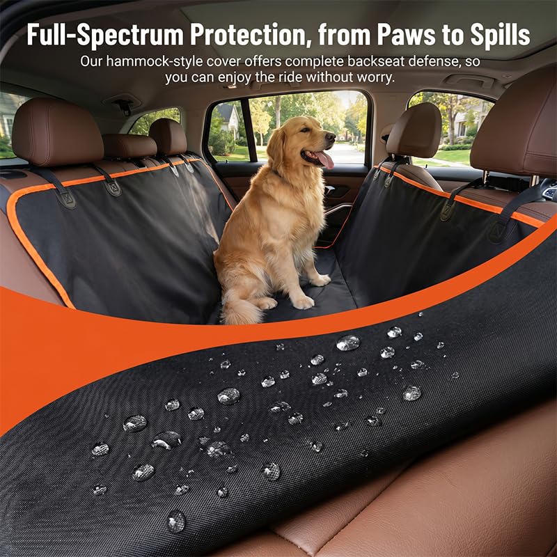 Dog Car Seat Cover, Waterproof Scratch Proof Protector For Back Seat