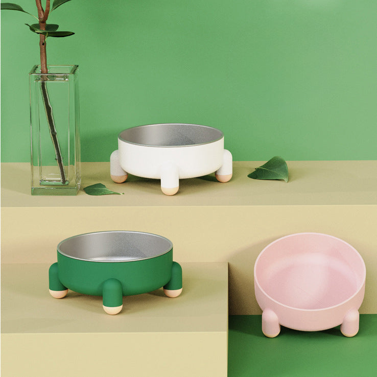 Non-slip Stainless Steel Bowl For Dogs And Cats Bowl For Food Anti-overturn For Pets Not Black High Foot