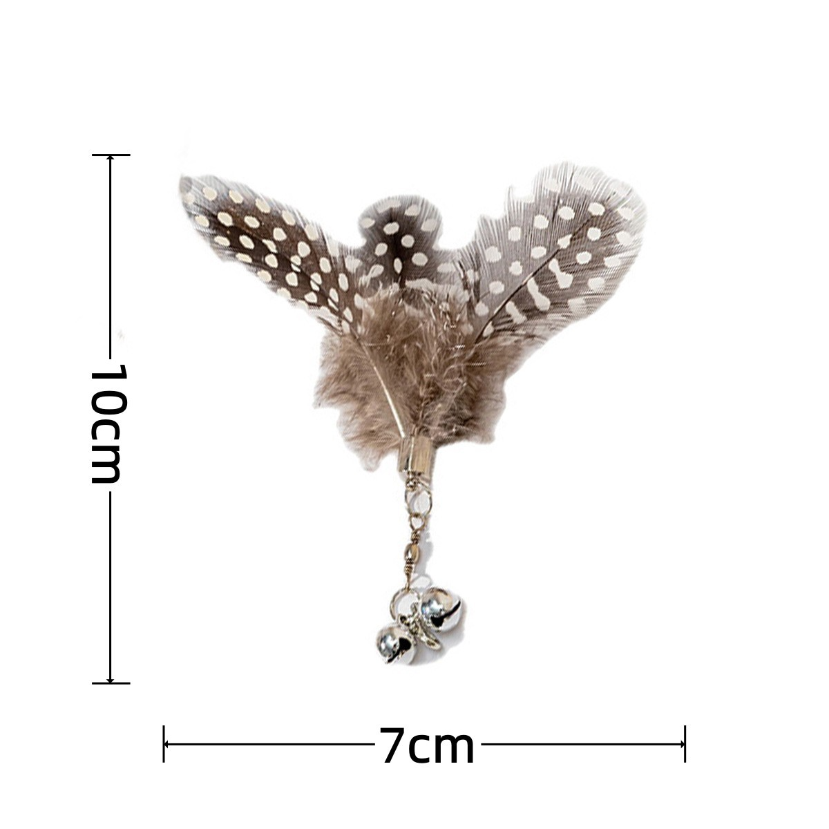 Feather Replacement Head Cat Teaser Wand With Bell, Interactive Toy For Cats