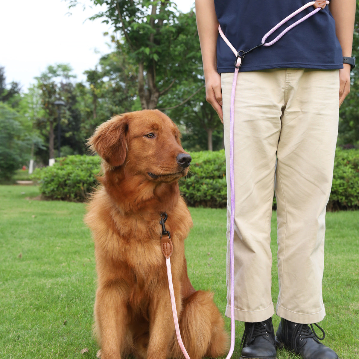 Pet Dog Cat Walking Multi-purpose Reflective Hand Holding Rope