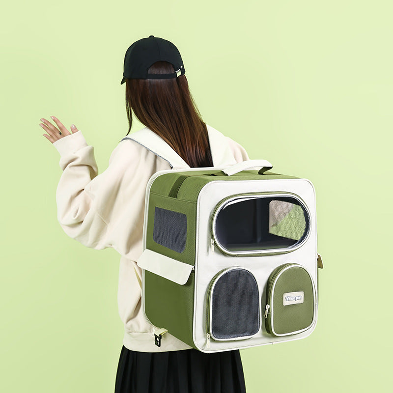 Pet Carrier Backpack Trolley For Cats And Dogs