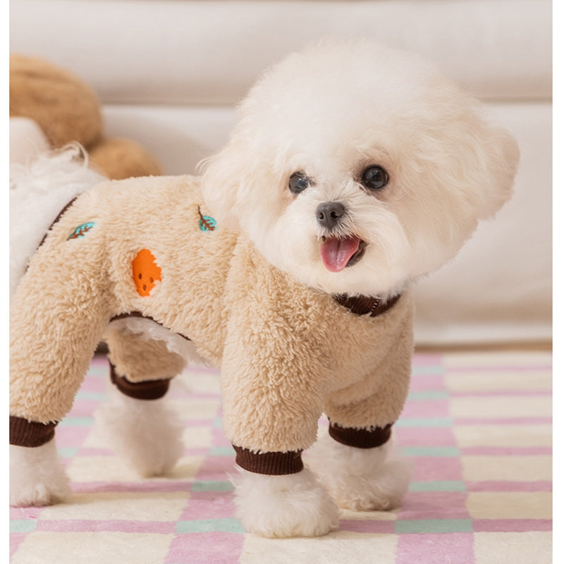 Wholesale Of Dog Clothes, Autumn And Winter Warm Four-legged Clothes, Small And Medium-sized Dog Teddy Bichon Frise Fleece Clothes, And Cat Pet