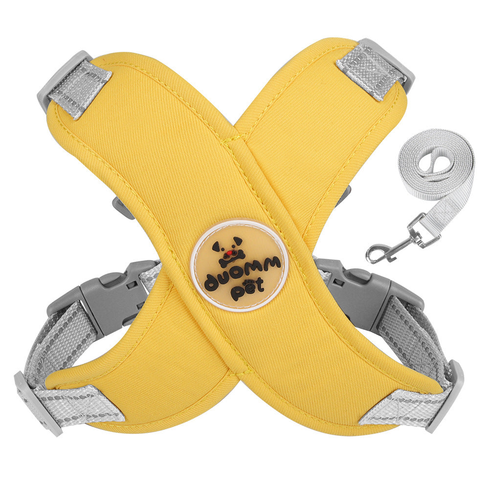 Pet Dog Breathable Chest Strap Reflective Hand Holding Rope