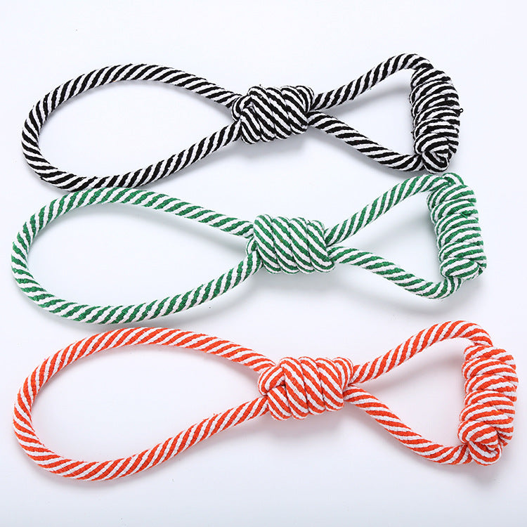 Eight character pull ring pet cotton rope