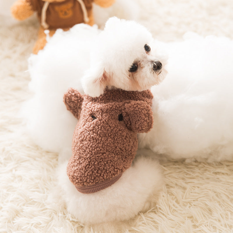 Bear Vest Pet Teddy Cat Warm In Winter And Autumn