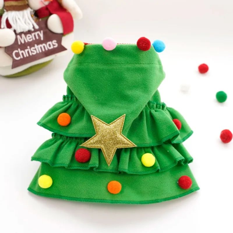 Autumn And Winter Christmas Pet Clothes Two Color Cloak Pet Cloak Shawl Dog Transfiguration
