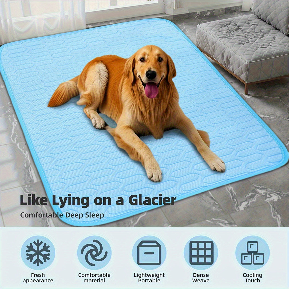 Ice Silk Cooling Latex Dogcat Cool Pad
