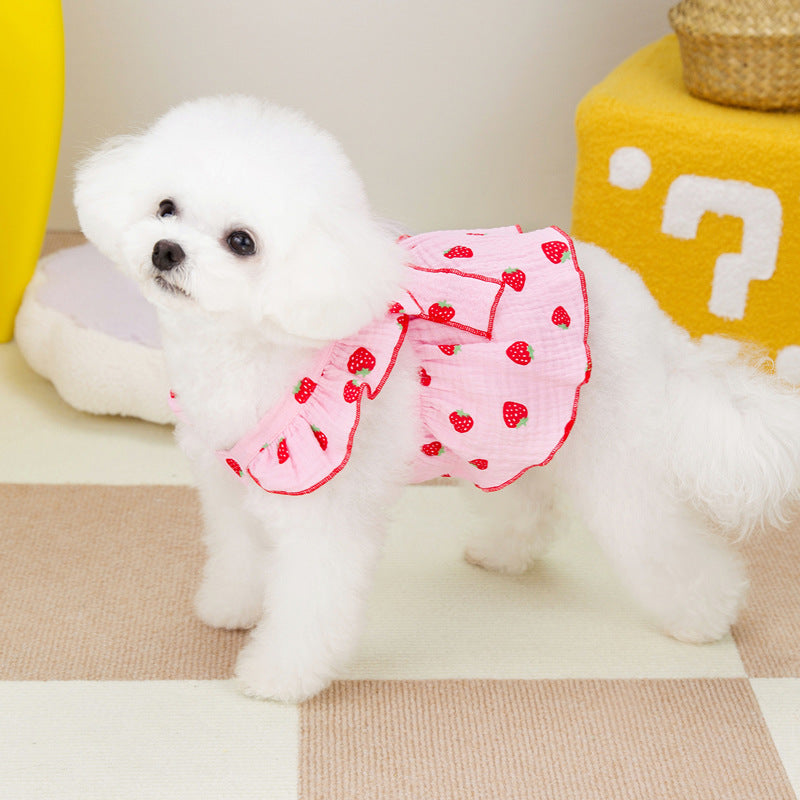 Dog Clothes Floral Princess Dress Spring And Summer