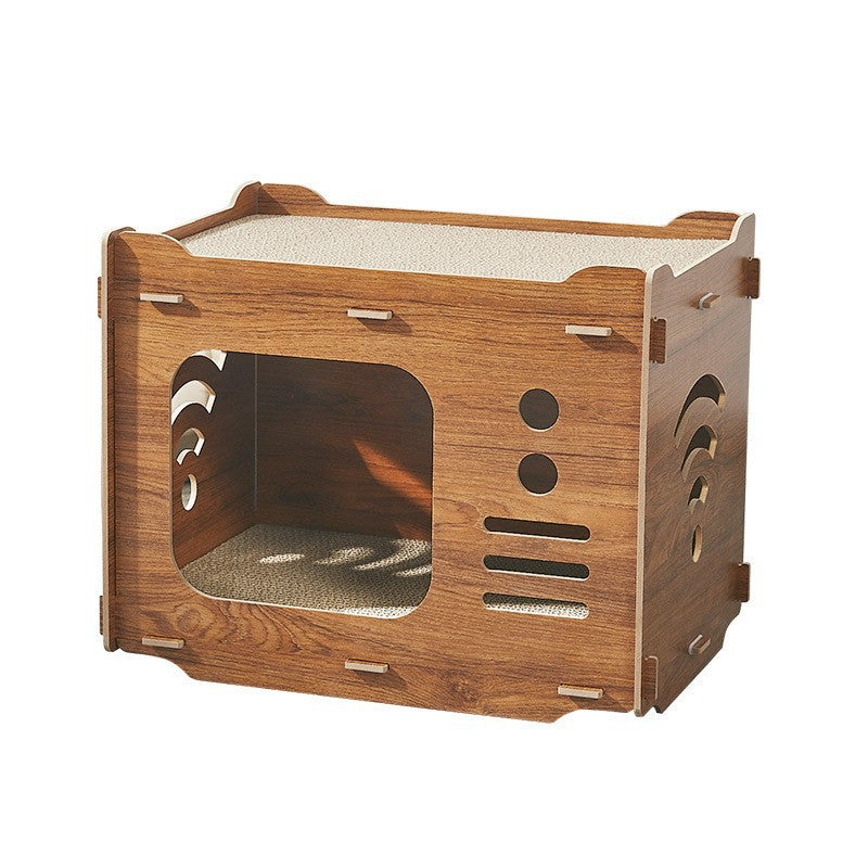 Simple And Spacious Large Double-layer Scratch-resistant Wear-resistant Non-chip Cat House