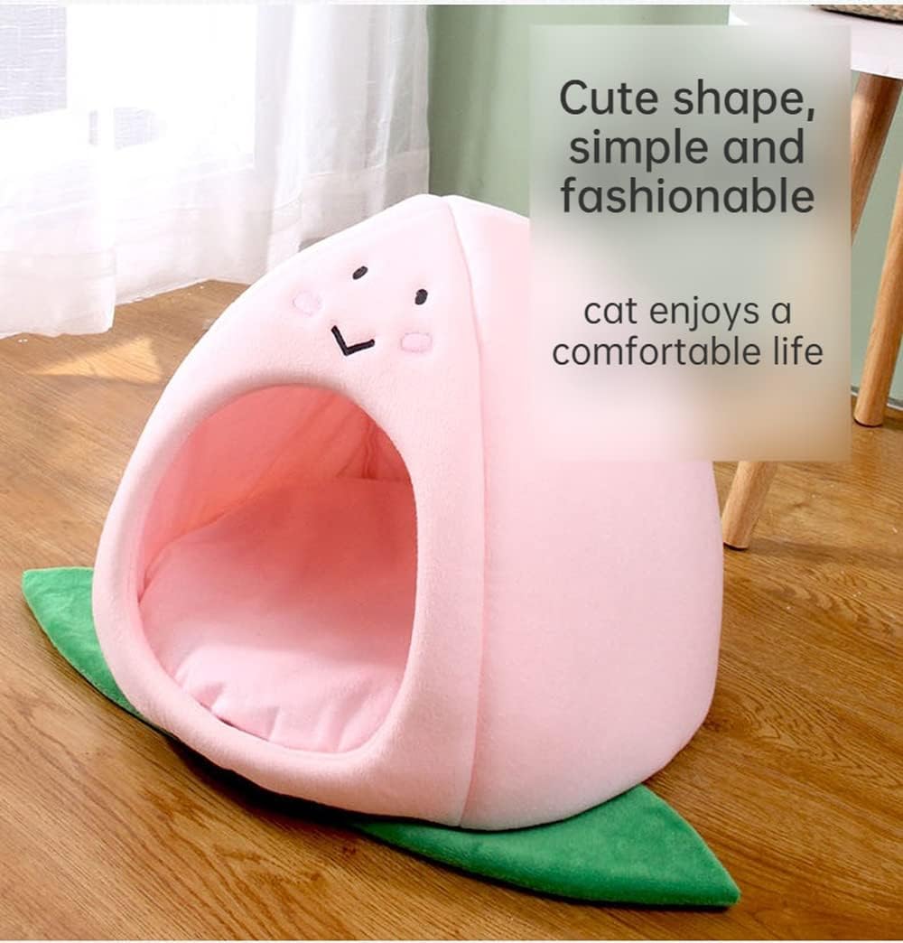 Cat Nest Peach Apple Zongzi Shaped Cat Sofa Bed Cute And Comfortable Pet Cat House Removable Nest Cushion Indoor Multifunctional Decorative Pet Bed