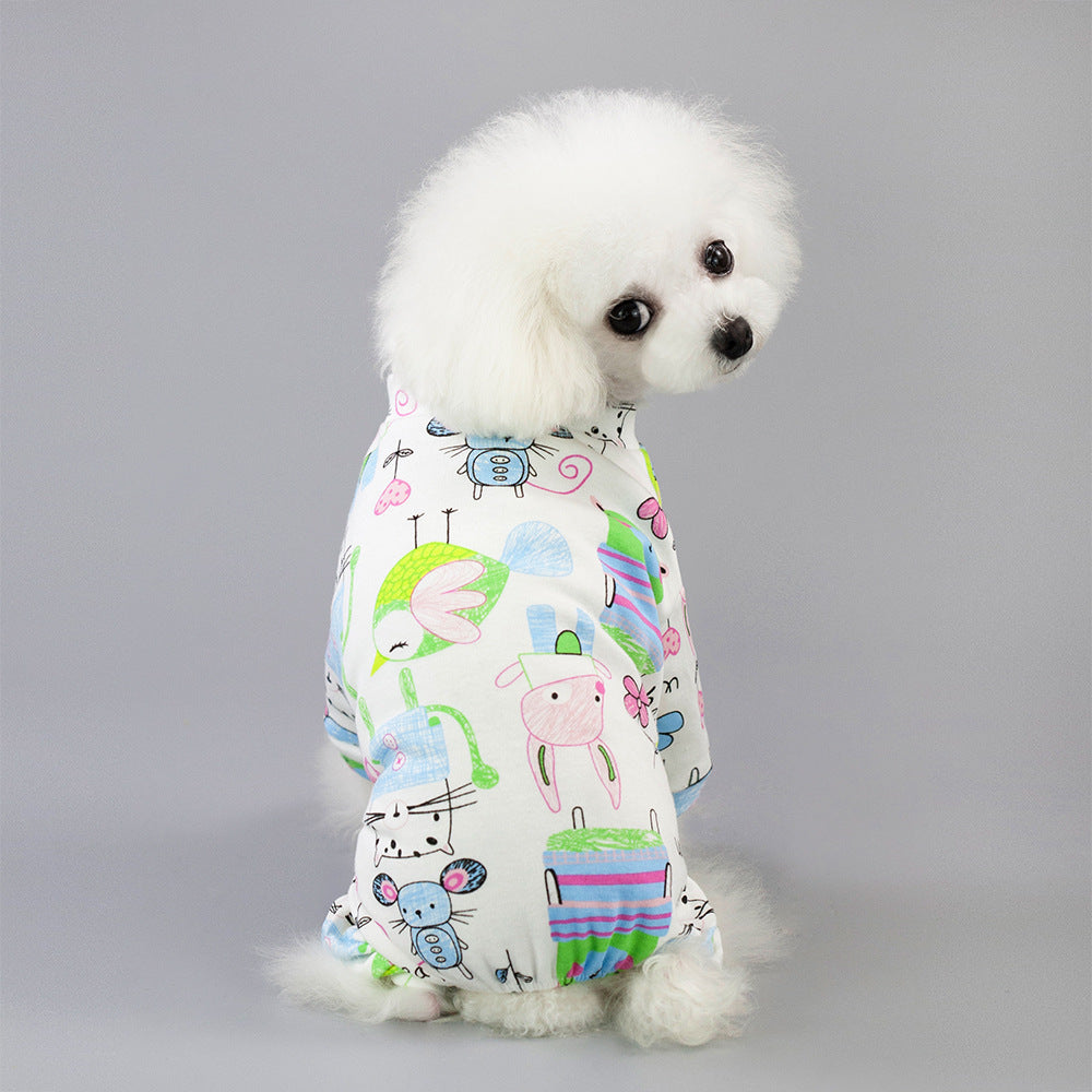 Dog Biker Striped Pajamas