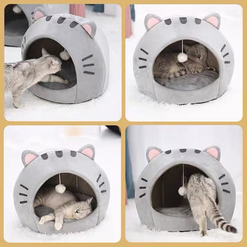 Polyester Cat Nest Winter Warm Closed Shelter