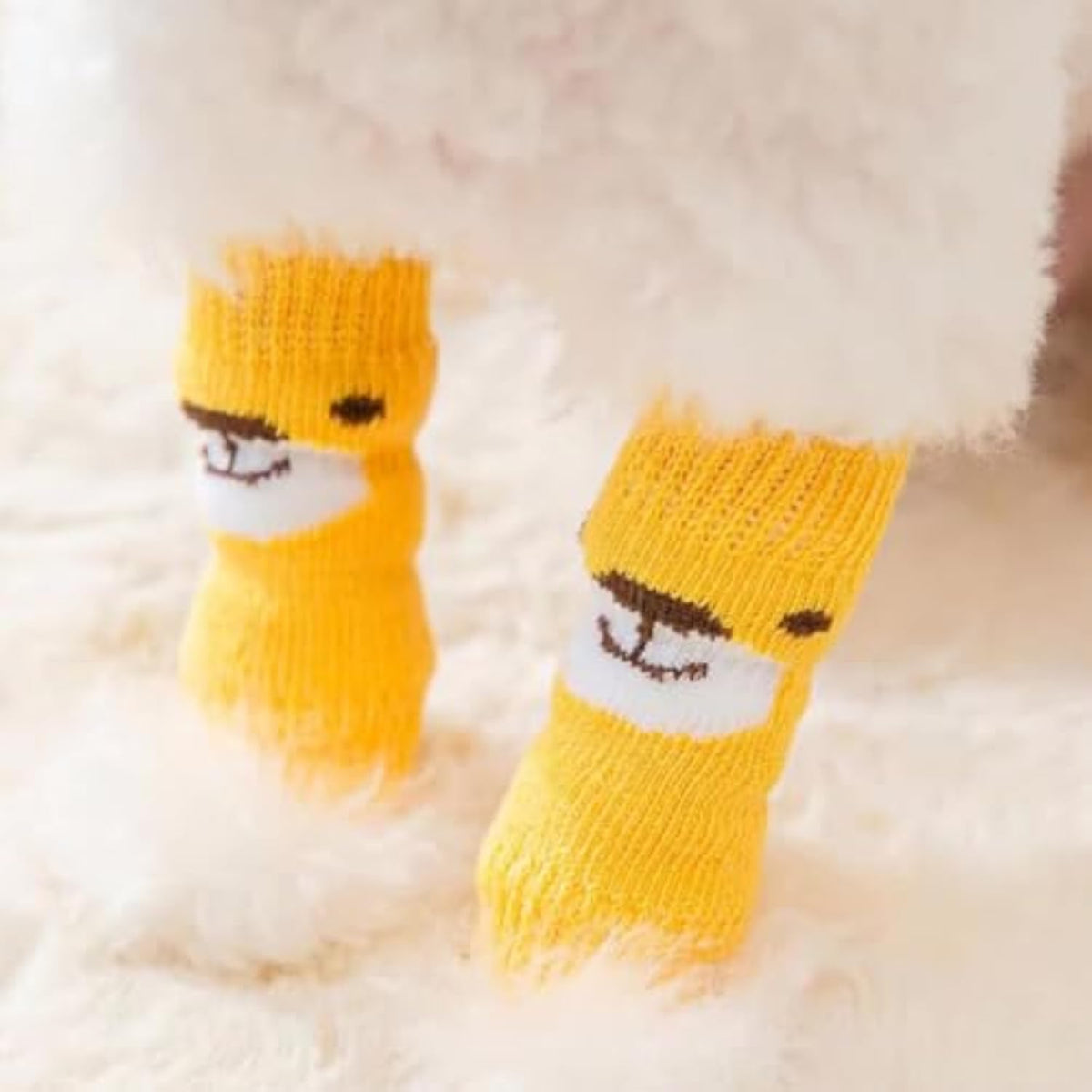 4-Piece Set Of Pet Socks Winter Warmth Pet Dog Leg Socks Puppy Short Boots Dog Front Leg Support Dog Leg Protection Pet Leg Cover Dog Cat Pet Dog