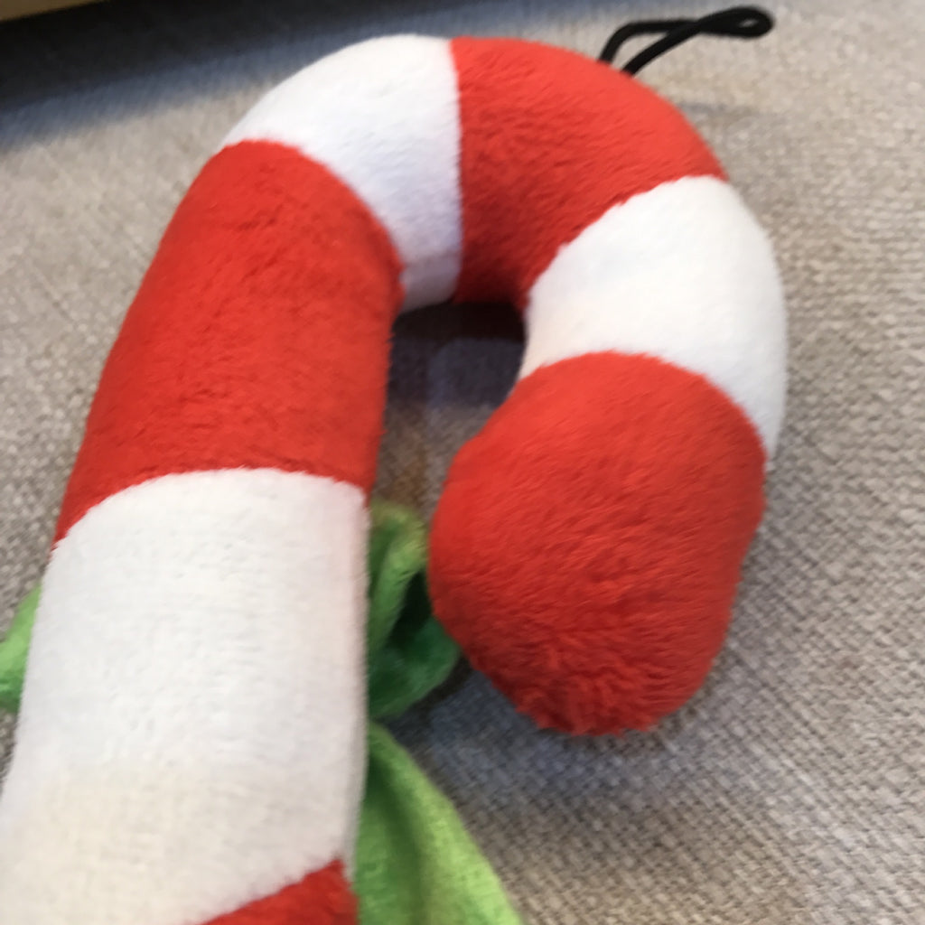 Christmas candy cane pet toy