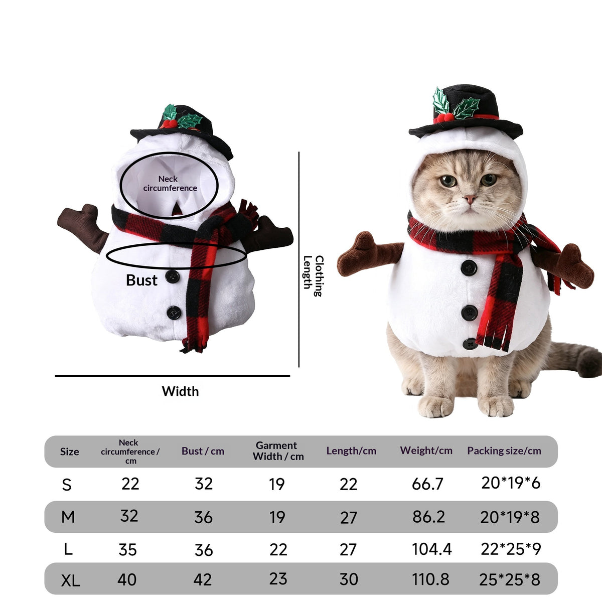 Pet Costume Cat Transformation Funny Holiday Dress-Up Outfit