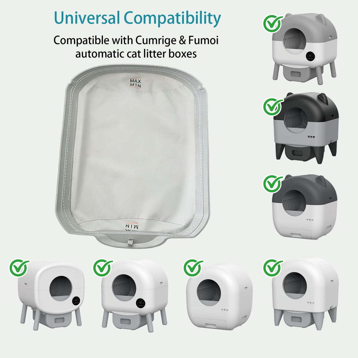 Waterproof Pad For Self Cleaning Litter Box Removable Cat Litter Box Pad, Leak-Proof Replacement Liner Accessories