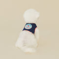 INS Style Korean Style Dark Denim Puppy Embroidery Breathable Four Seasons Chest Strap