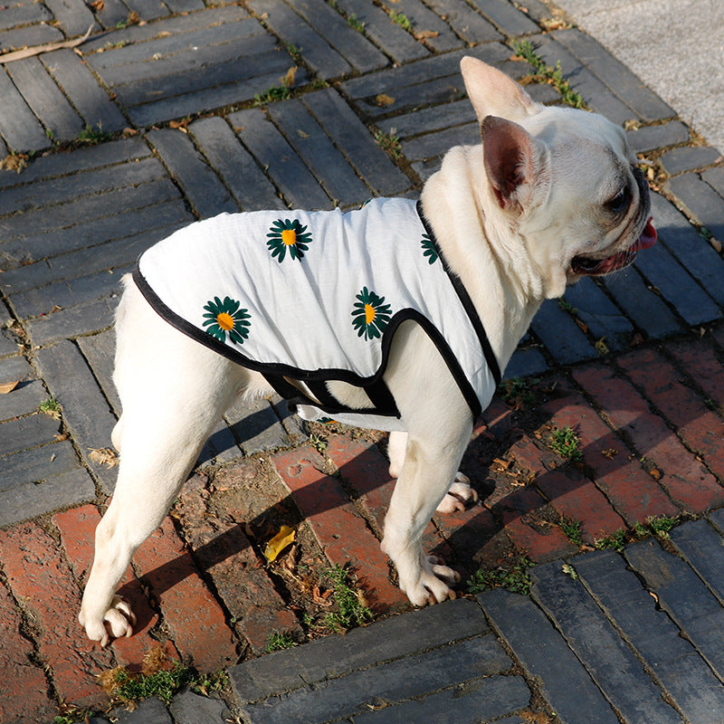 Pet Dog Vest French Summer Thin Clothes Small And Medium Teddy Corgi Eight