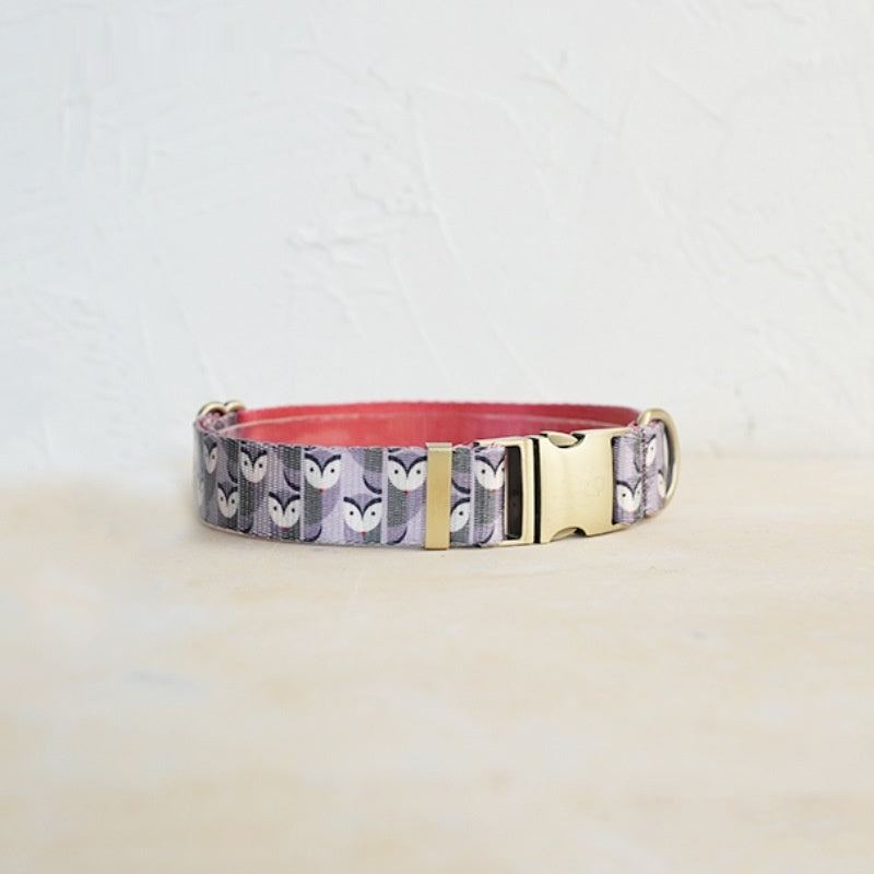 Printed Owl-patterned Faux-nylon Pet Collar