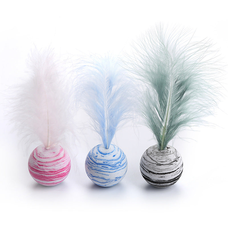 Cat-related Products Feather EVA Material Lightweight Foam Ball Throwing Toy