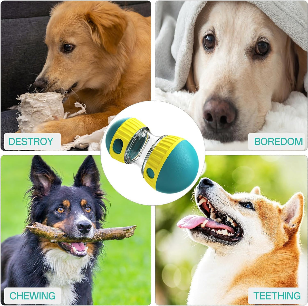 Slow Feeder Puppy Toy Food Puzzles Ball For Dogs Promote Mind And Body Stimulation