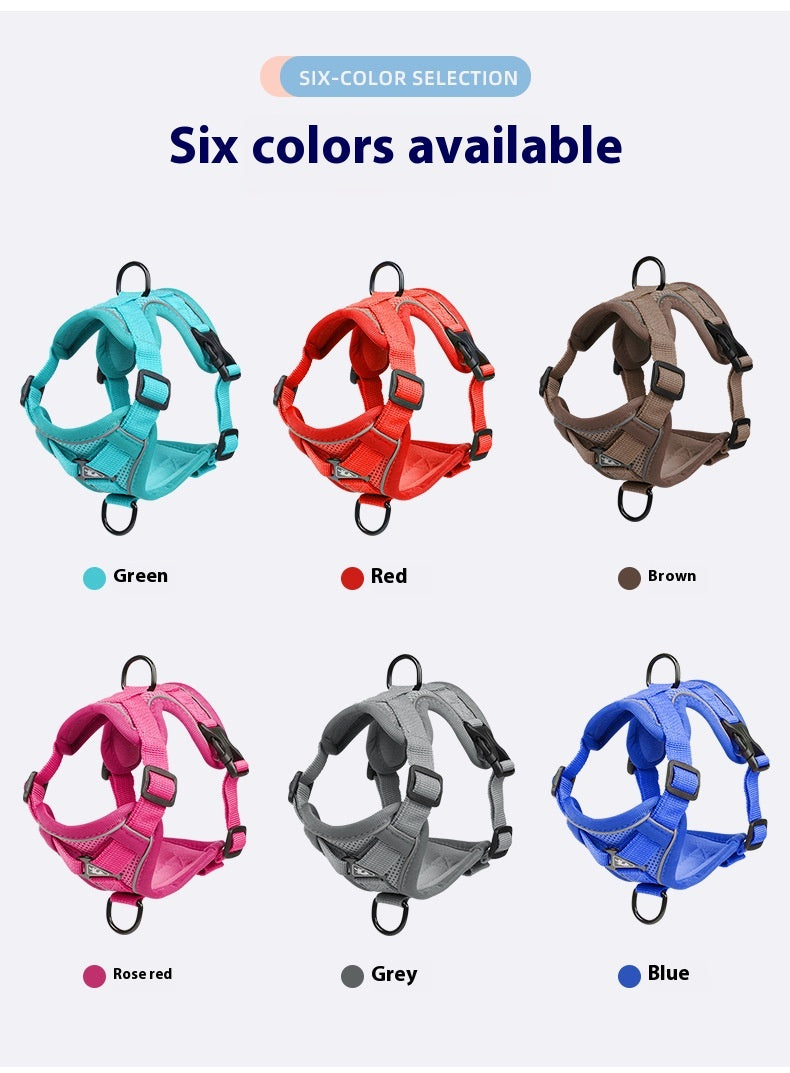 Dog Hand Holding Rope Pet Vest Chest Strap Mesh Breathable Cat Anti-lost Collar
