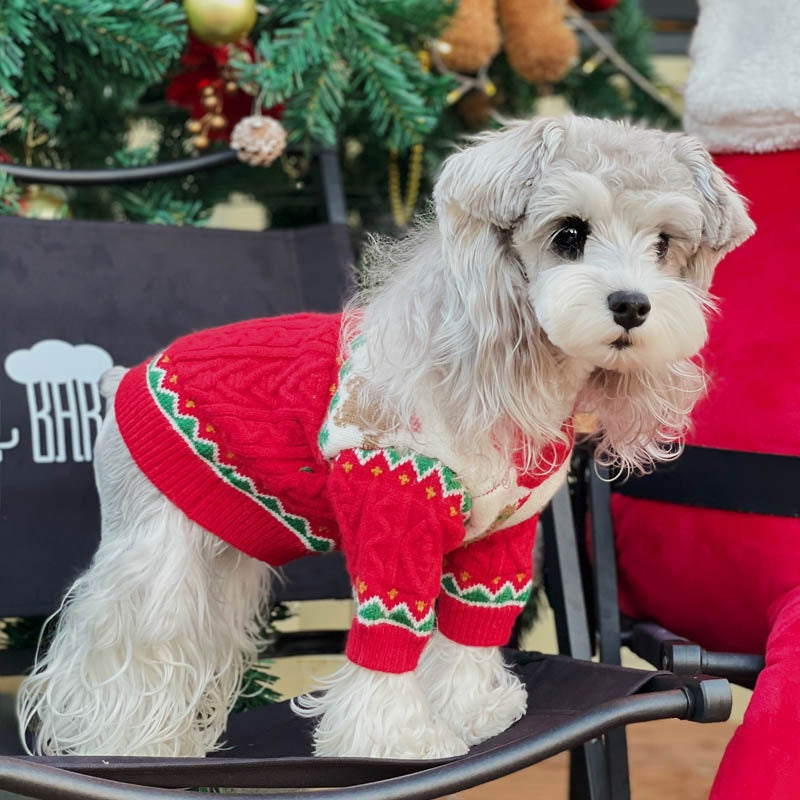 Dog Sweater Christmas Style Wool Dog Sweater