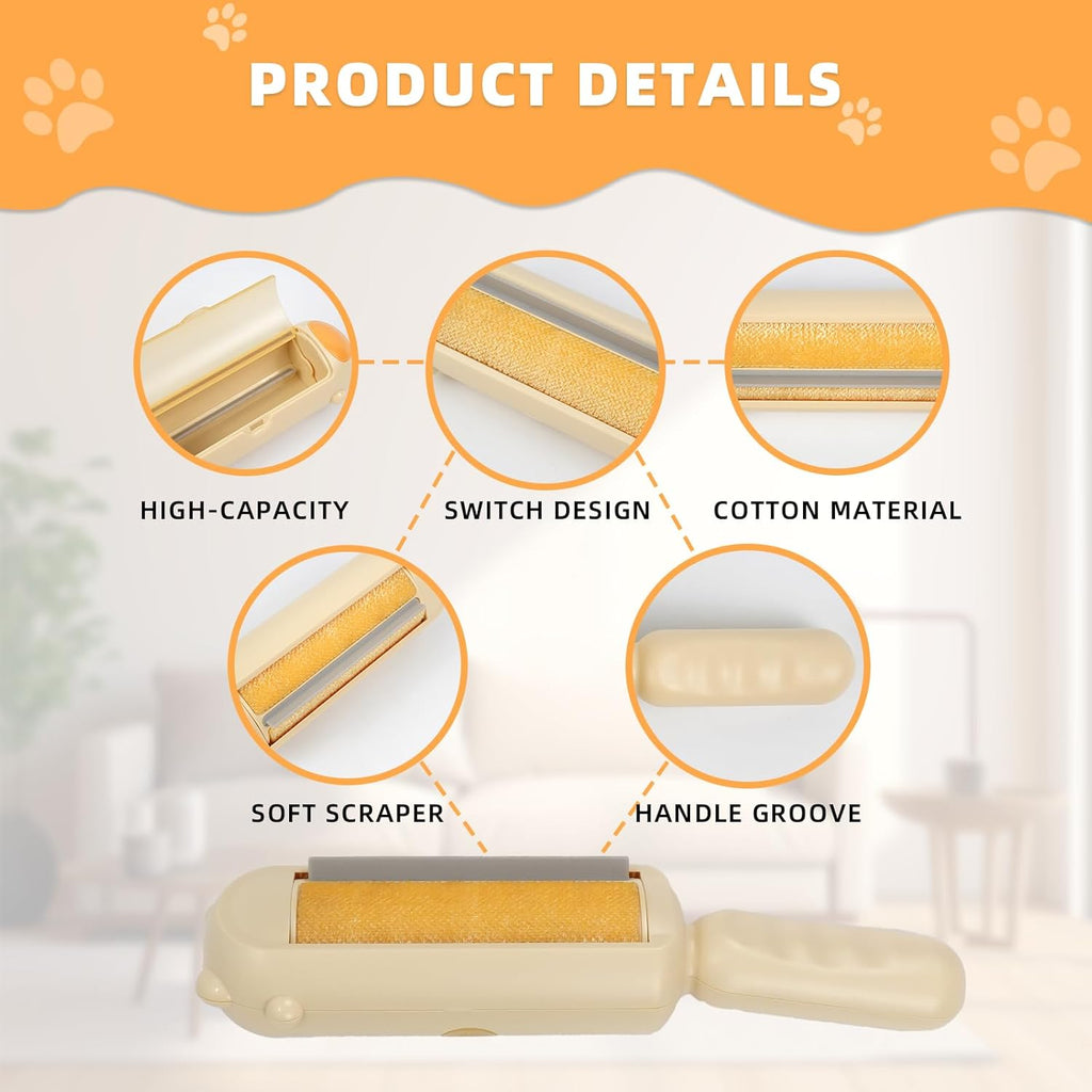 Pet Hair Remover Dog Cat Fur Remover With Self Cleaning Base Efficient Animal Hair Removal Tool Perfect For Furniture Couch Carpet Car Seat