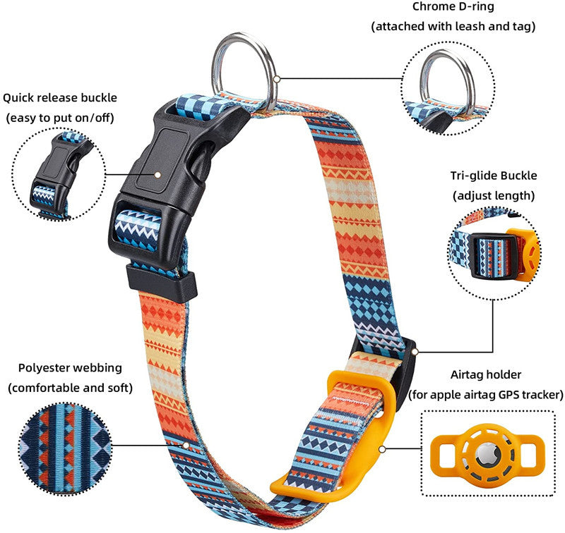 Dog And Cat Digital Print Collar