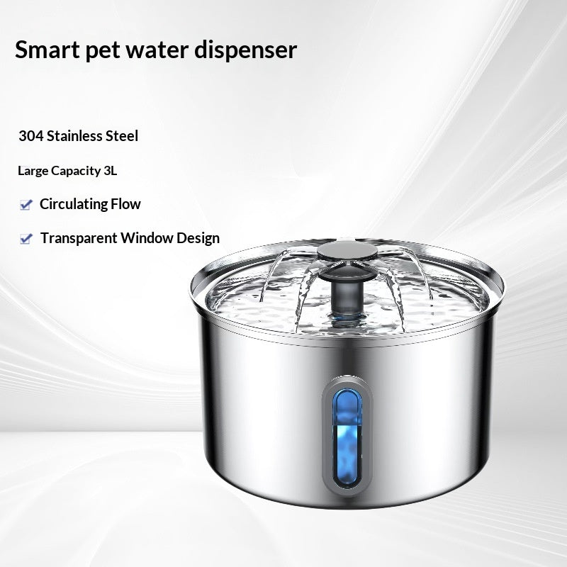 Pet Water Fountain 304 Stainless Steel Cat Water Dispenser