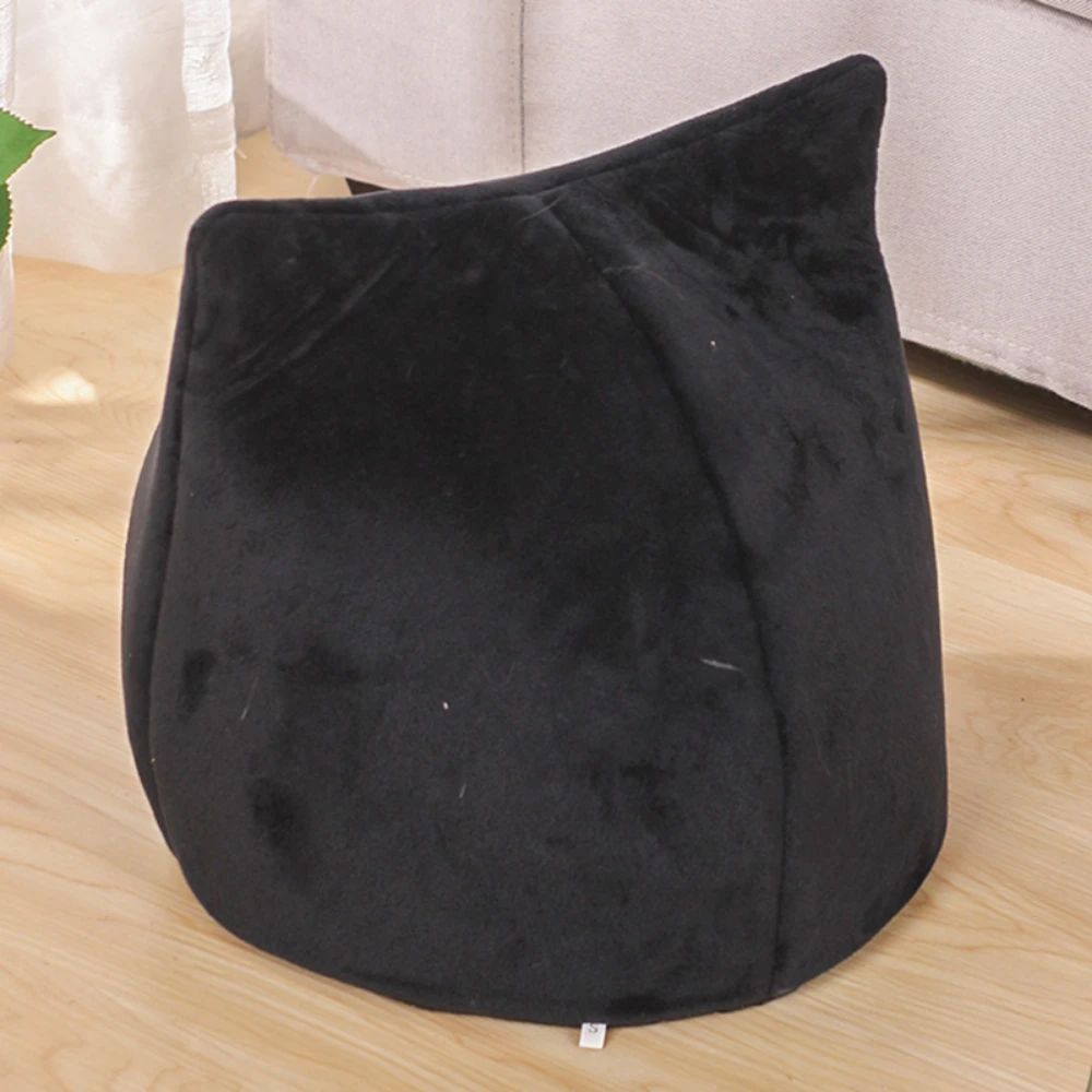 Soft Warm Cat Bed Cat Shape Design Pet House Cat Kennel Cozy Bed For Small Dog Kitten Basket For Halloween Decor