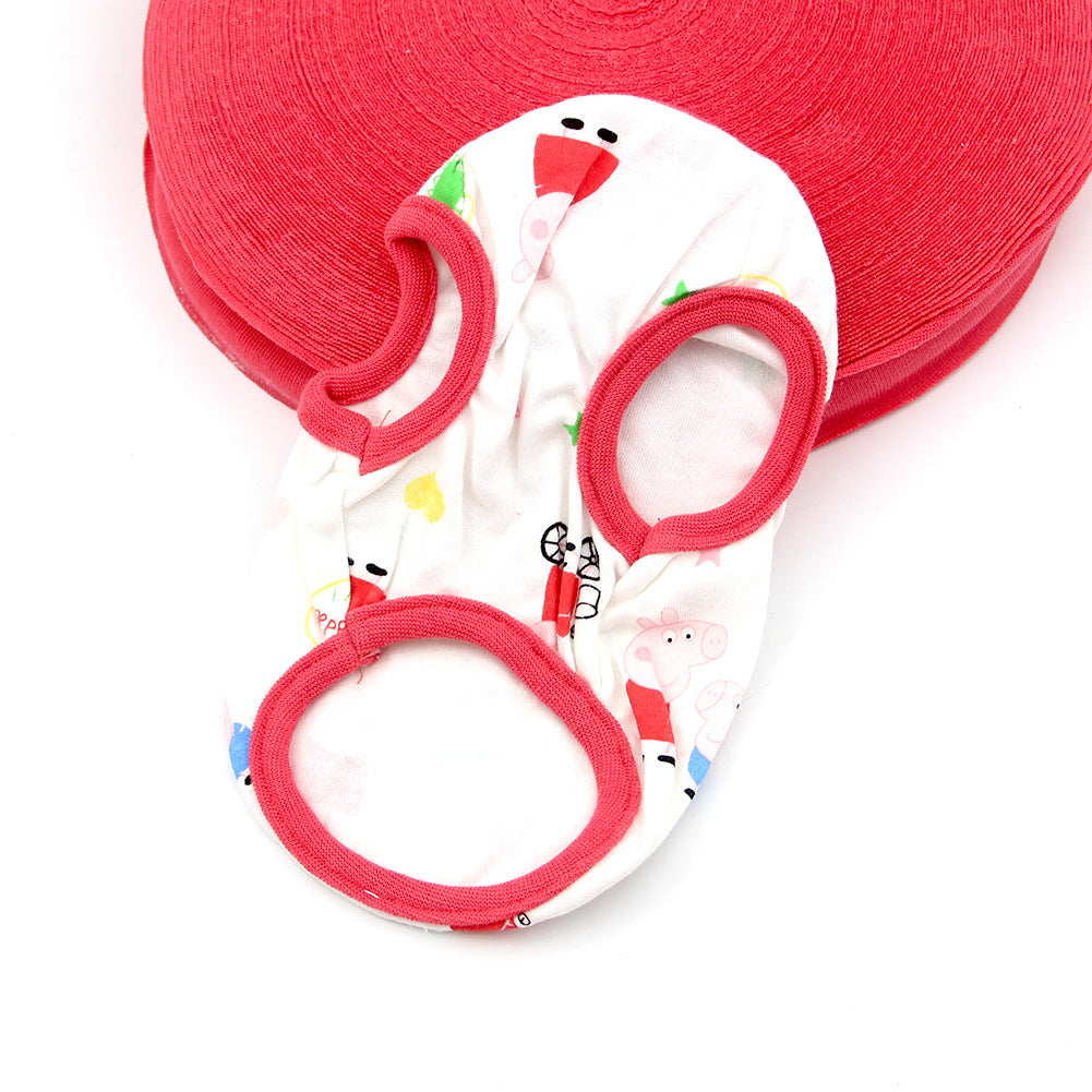 Candy-colored Pet Springsummer Thin Cotton Printed Vest