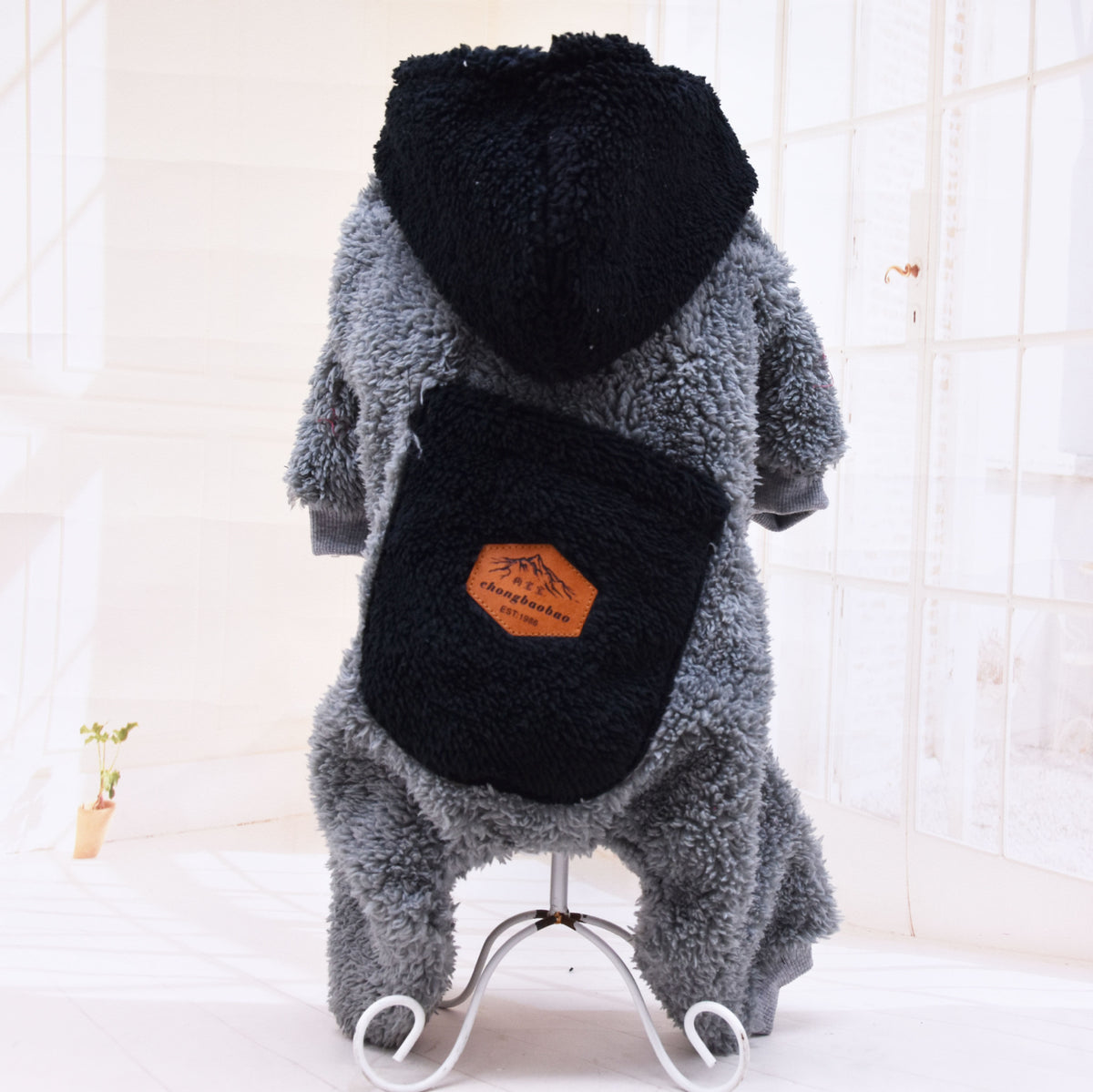 Plush Cotton Thickened Dog Clothes Cat Feet Casual Four Legged Clothes