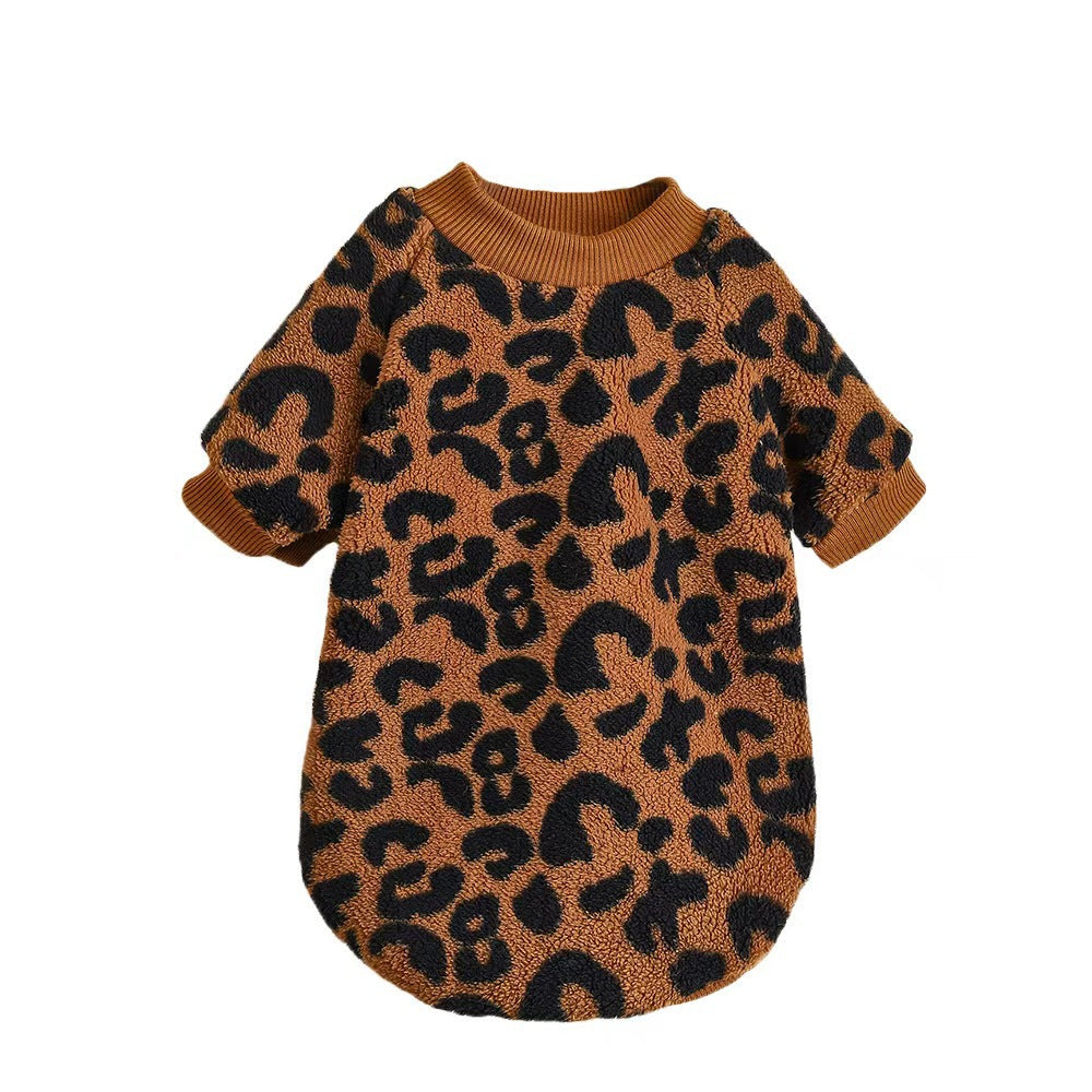Fashion New Leopard Dog Warm Sweater