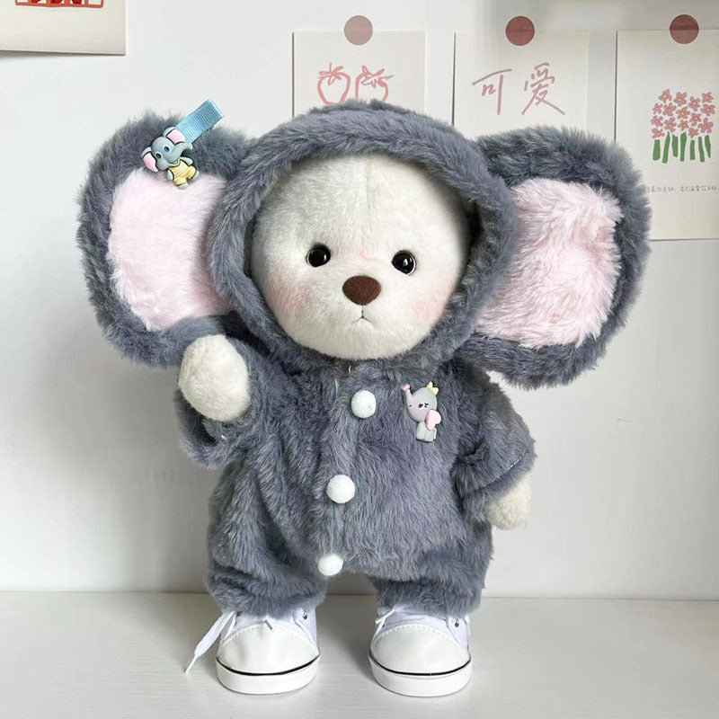 Little Bear Doll Clothes Gray Elephant Jumpsuit Suit