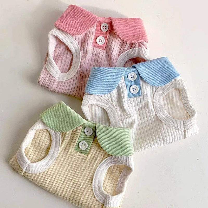Cat Teddy Thin-Style Striped Summer Clothes