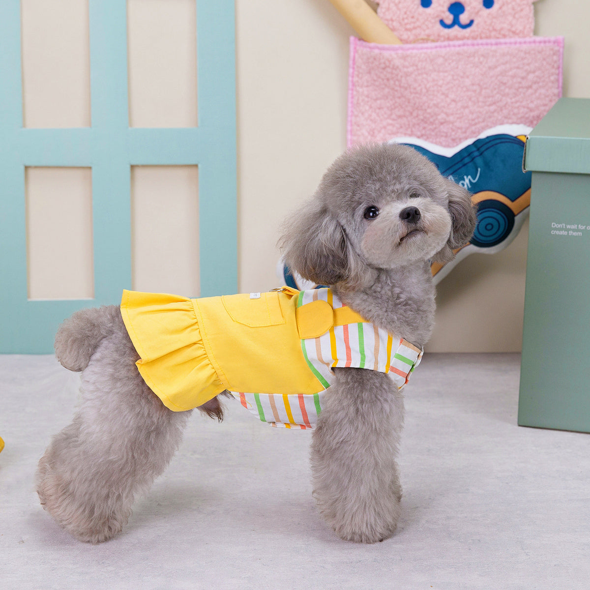 Fashion Dog New Striped Patchwork Skirt