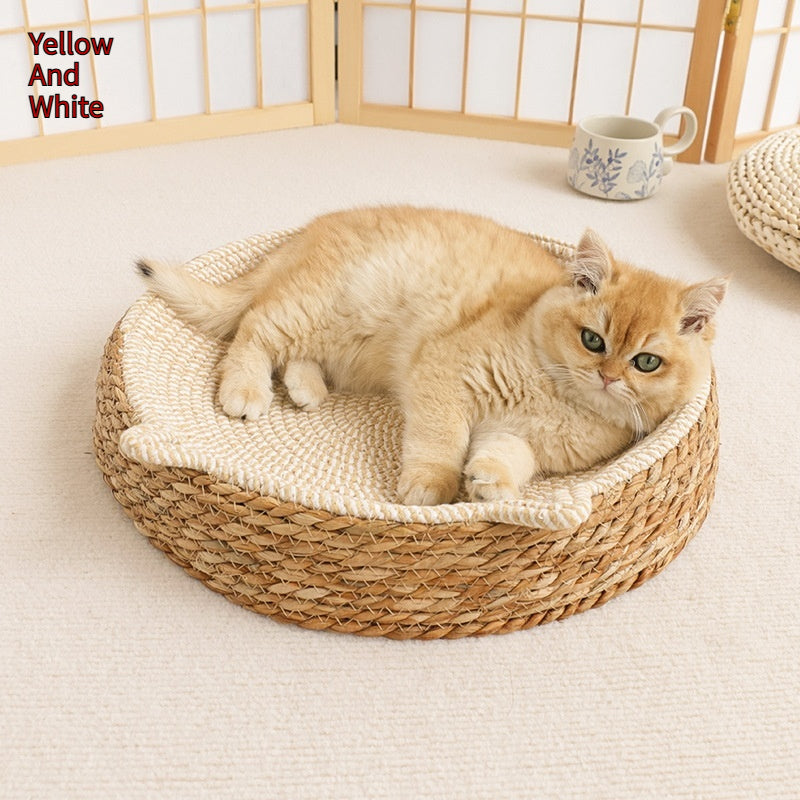 Rattan Cat Nest Cotton String Four Seasons Universal Pad