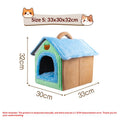 Thickened Detachable And Washable Semi Enclosed Cat Bed