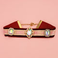 Flocked Ethnic-Style Pet Collar For Cats