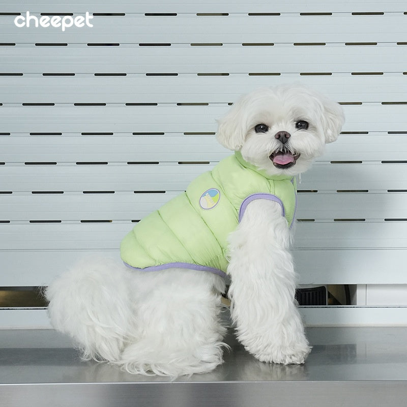 Pet Cat And Dog Autumn And Winter Vest Candy Color Double-sided Cotton-padded Clothes
