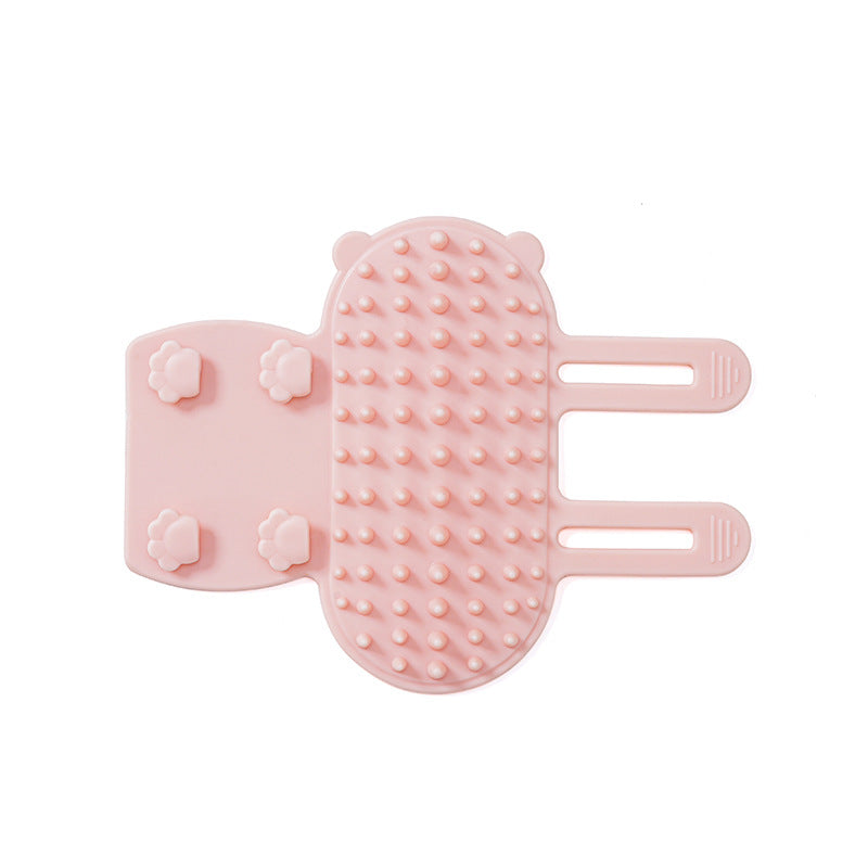 2pc Cat Self Groomer, Silicone Soft Wall Corner Massage Brush With Adjustable Straps, Interactive Scratcher Comb For Indoor Cats & Kittens, Table Leg