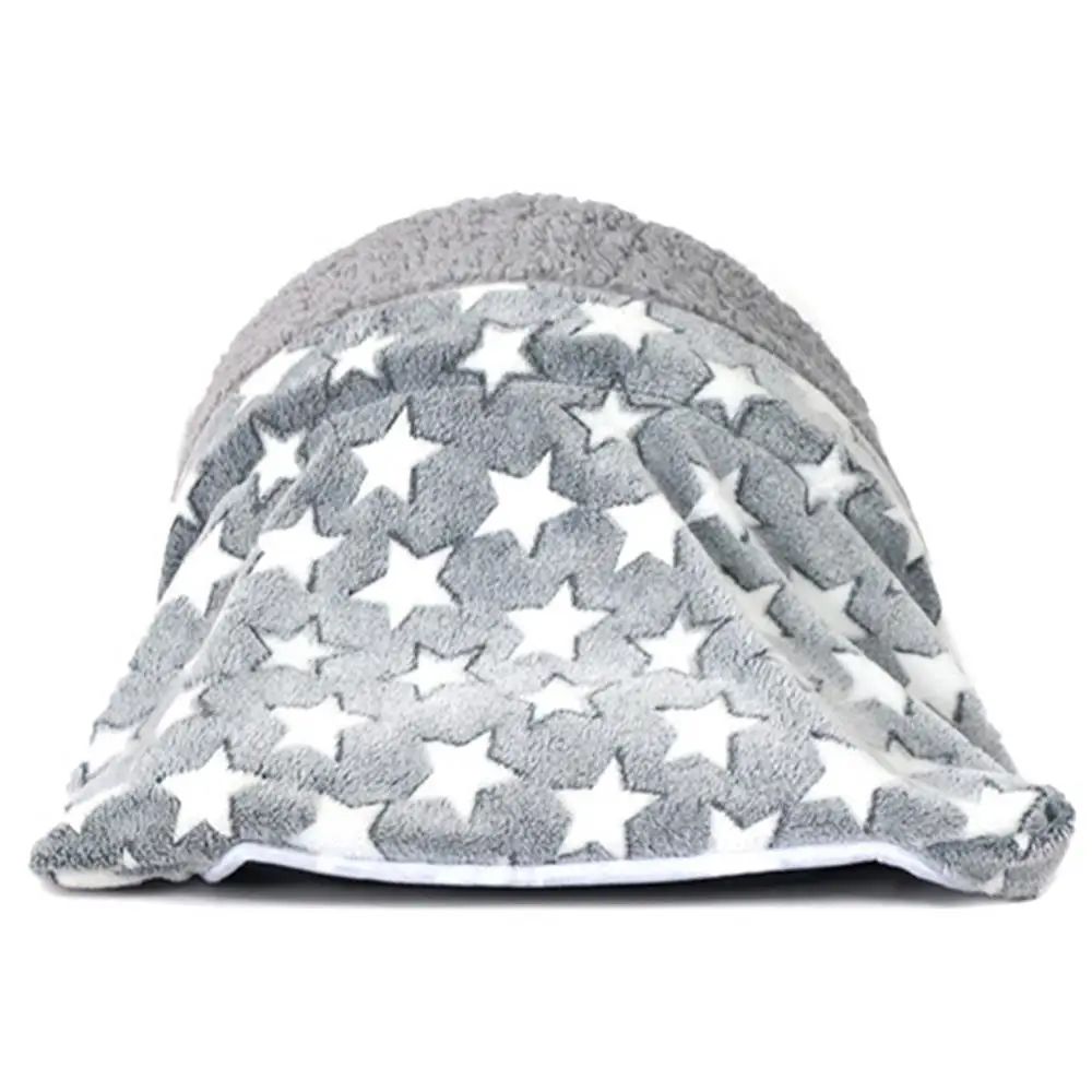 Cat Winter Sleeping Bag Cozy Arch-Shaped Burrowing Cat Bed Snuggle Sack Washable Cat Tent Covered Cat Bed Enclosed For