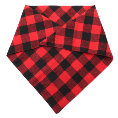 new classic plaid pet saliva towel double dog triangle towel dog scarf pet jewelry