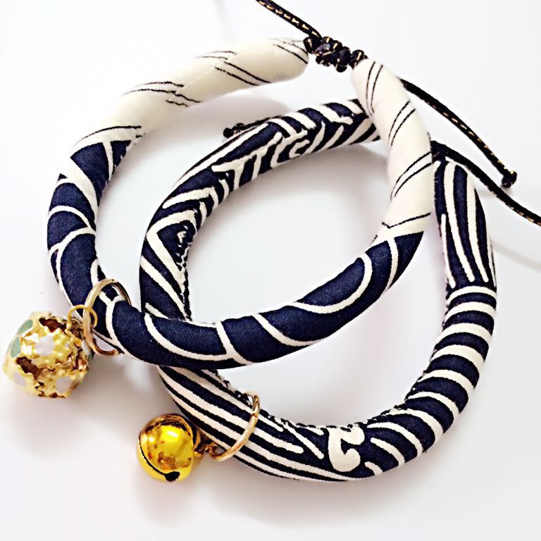 Japanese style handmade pet cat and dog collar