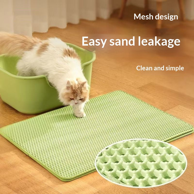 Cat Litter Mats With Splash Guards Sand-control Mats And Spill-proof Litter-tray Liners
