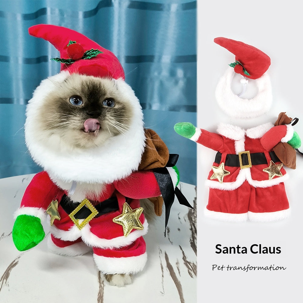 Pet Costume Cat Transformation Funny Holiday Dress-Up Outfit