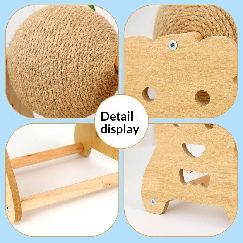 Cat Scratching Ball Roller Vertical Scratching Post Wear-Resistant Toy