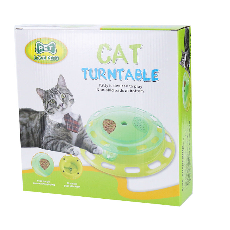 Feeding Cat Toy Bell Ball Puzzle Cat Turntable